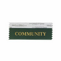 Community Award Ribbon w/ Gold Foil Imprint (4"x1 5/8")